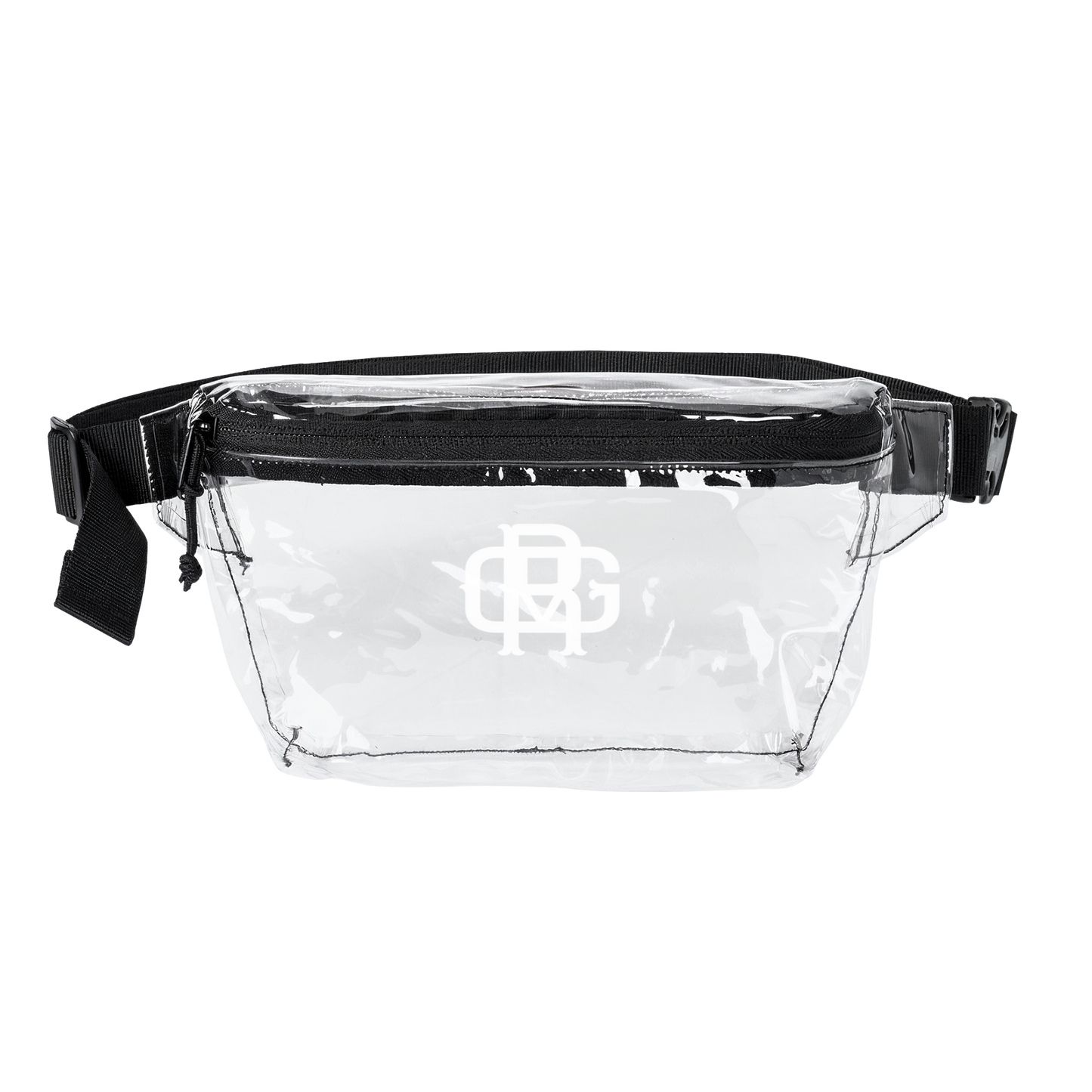 Clear/Black Transparent Fanny Pack — Stadium-Approved PVC Waist Bag with Logo