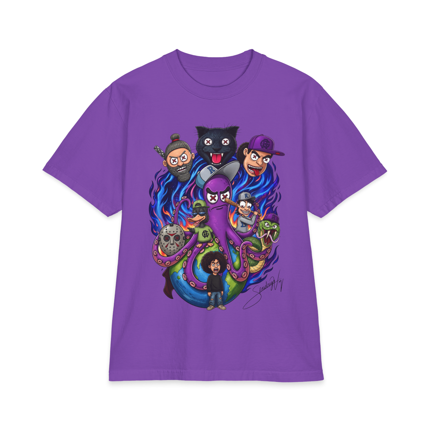 RODGV Octopus Crew Graphic T-Shirt