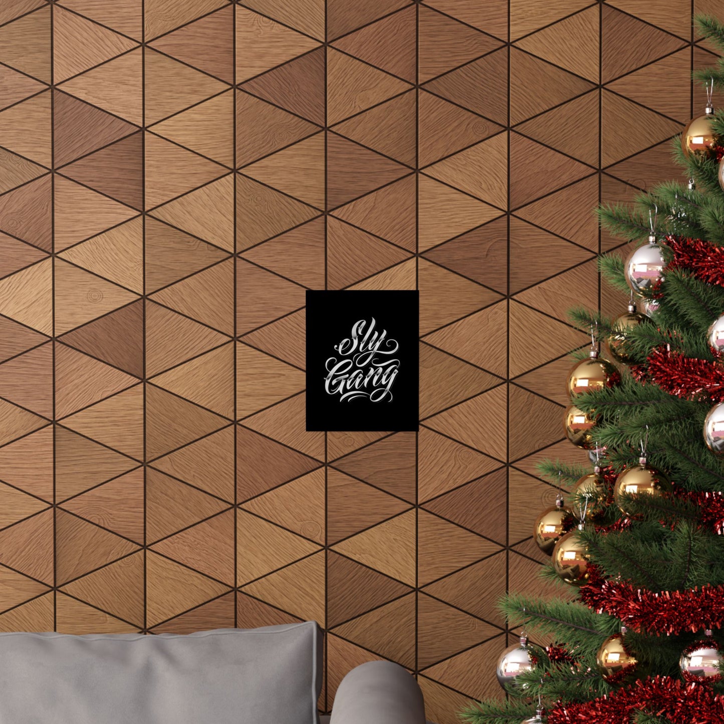 Sly Gang Matte Poster — Black Script Typography Wall Art