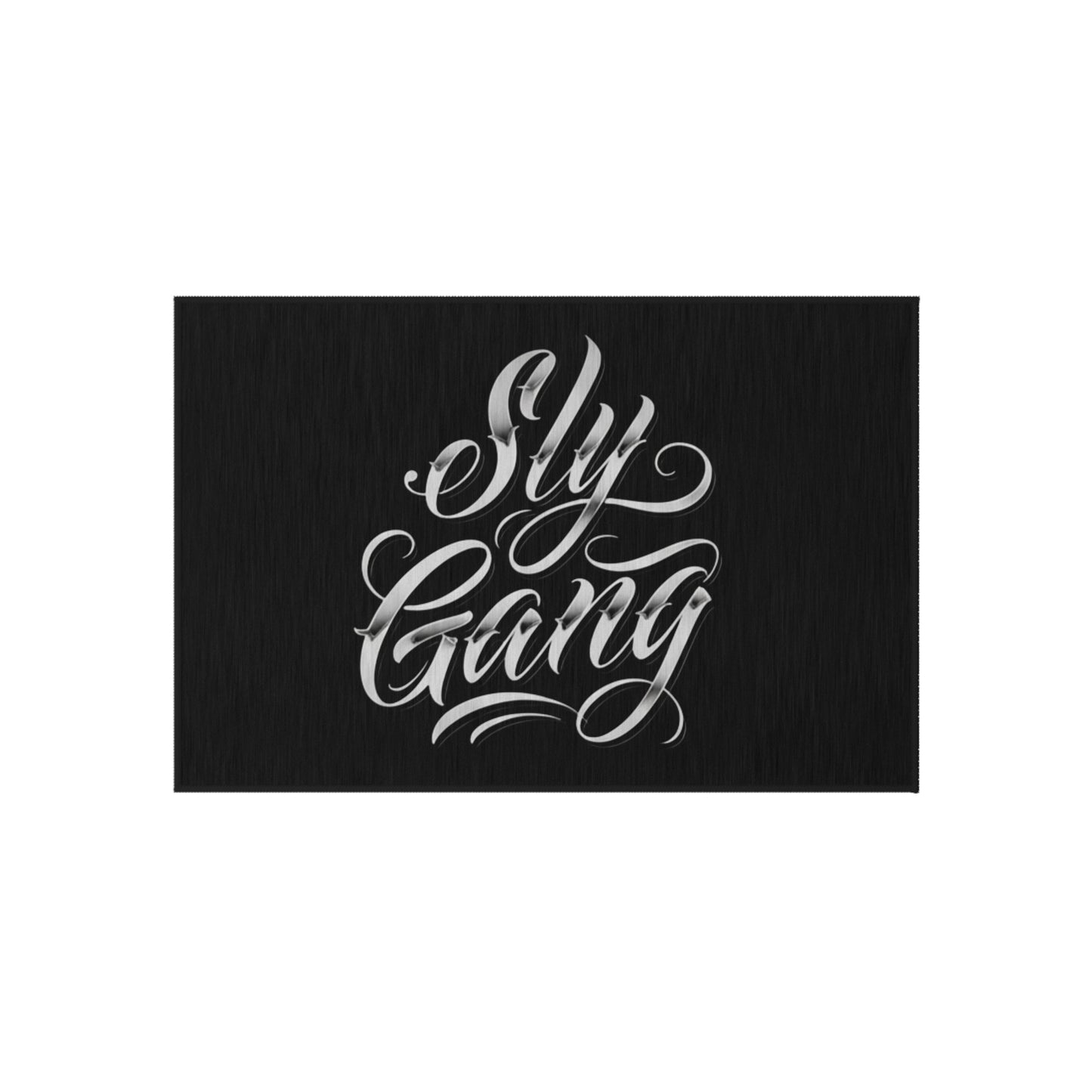 Sly Gang Outdoor Rug — Black Script Doormat