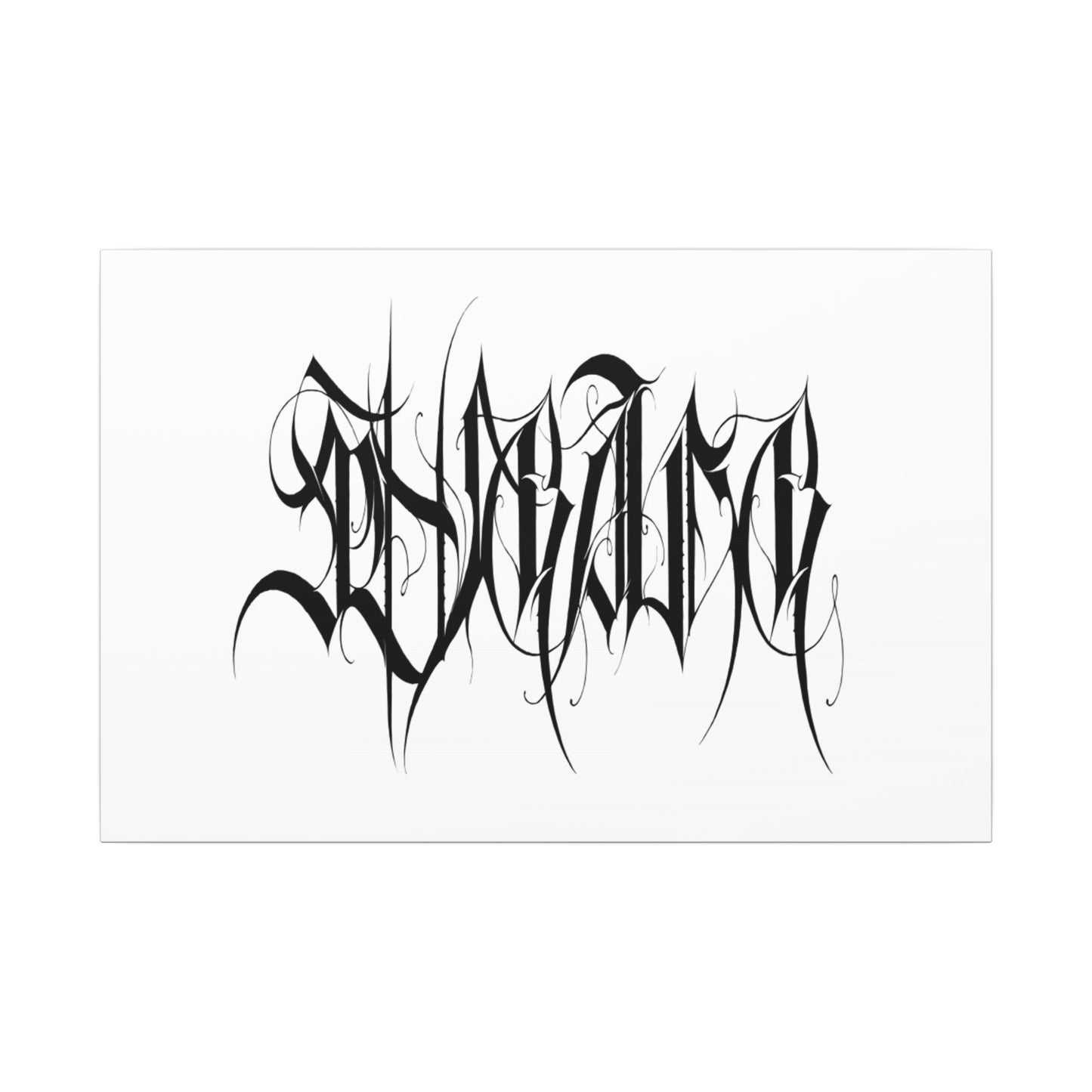 Canvas Wall Art — 'Believe' Black Ornamental Calligraphy