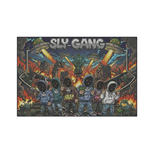Sly-Gang Heavy Duty Floor Mat — Urban Apocalypse Graphic Doormat