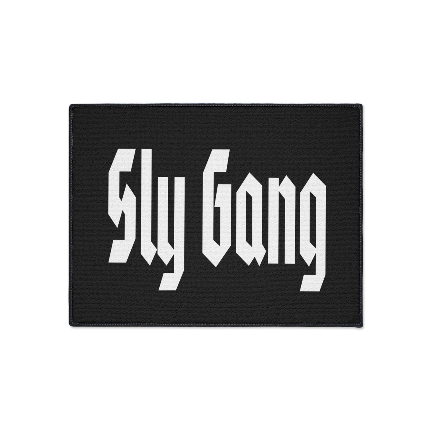 Sly Gang Heavy-Duty Floor Mat — Black Entry/Doormat with Gothic Logo