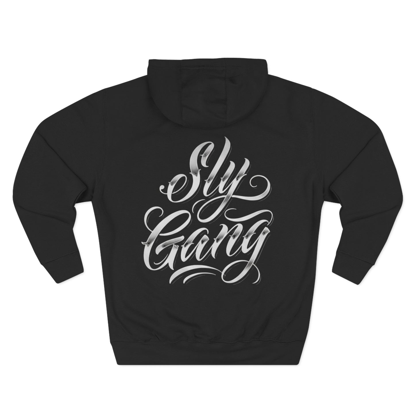 Hoodie — 'Sly Gang' Script Embroidered Fleece Hoodie