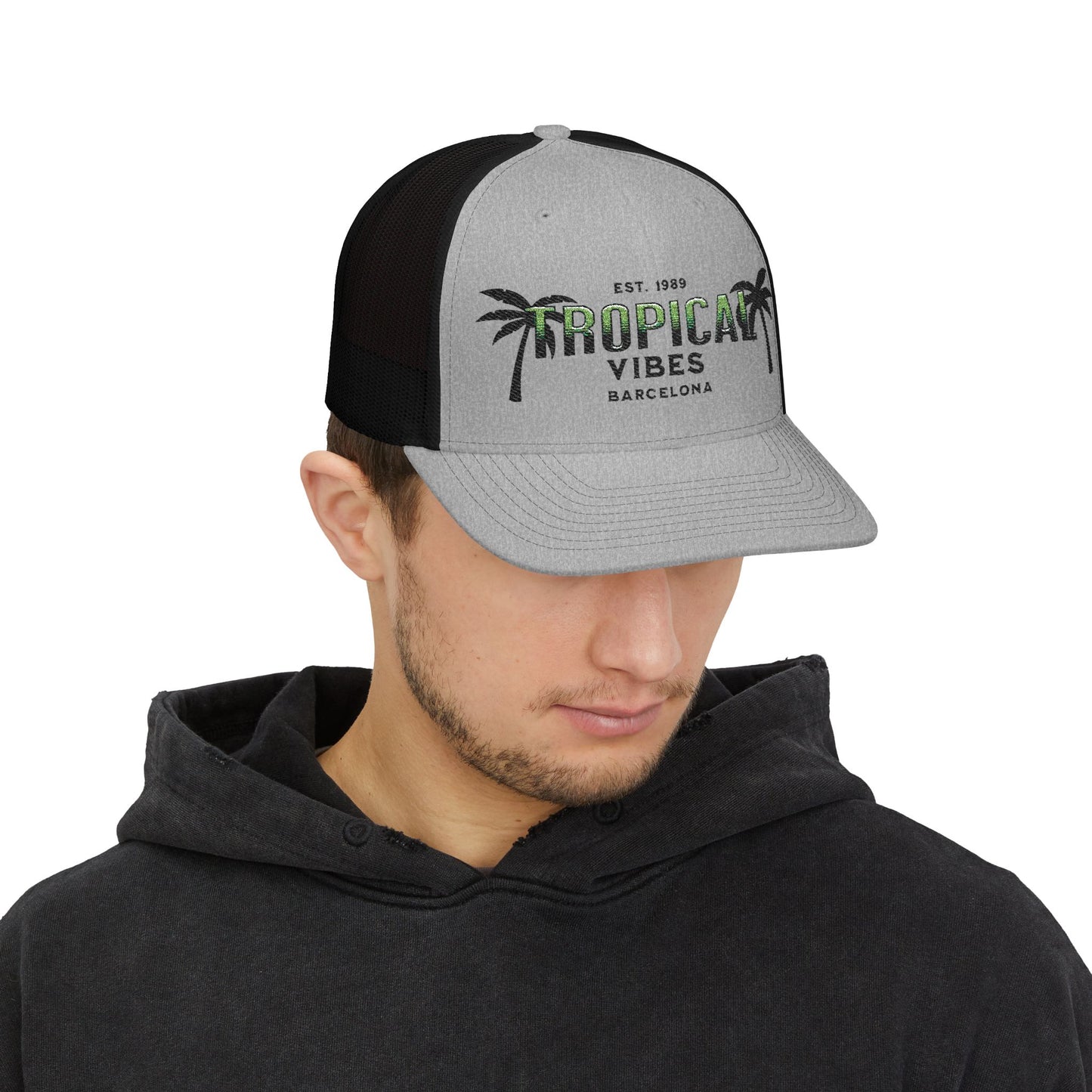 Tropical Vibes Trucker Cap — 'Tropical Vibes Barcelona' Snapback Hat