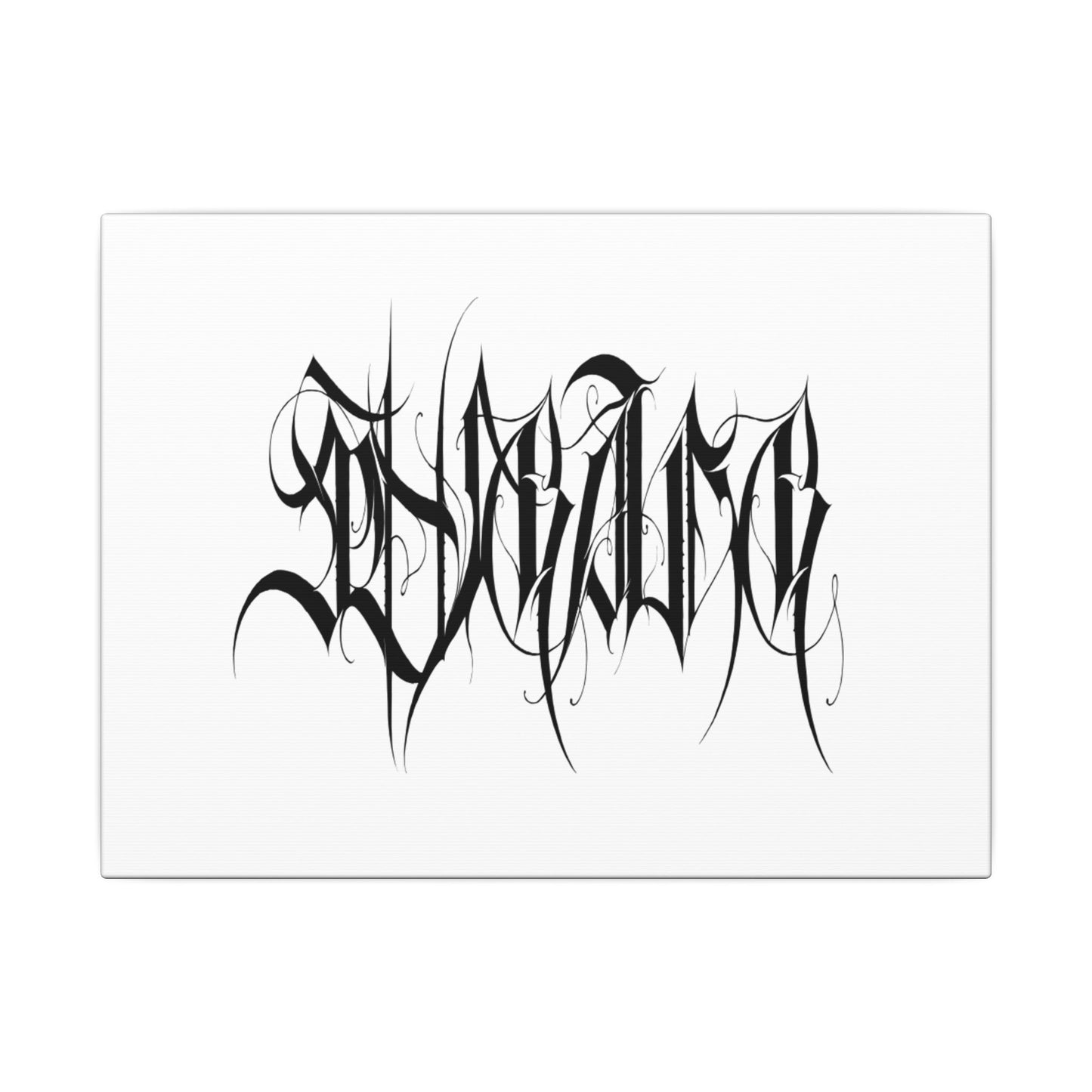 Canvas Wall Art — 'Believe' Black Ornamental Calligraphy