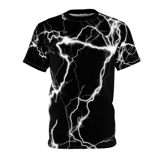 Electric Storm Unisex Tee - Graphic Lightning Shirt, Casual Wear, Unique Gift, Street Style, Festival Outfit