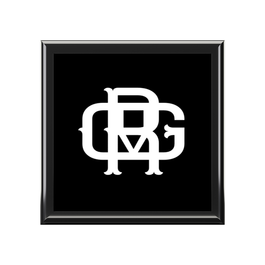 Elegant Custom Jewelry Box with Monogram Design