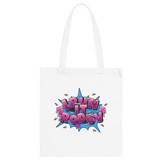 Tote Bag — "I Run It Rodgv" Comic Pop Art Tote Bag