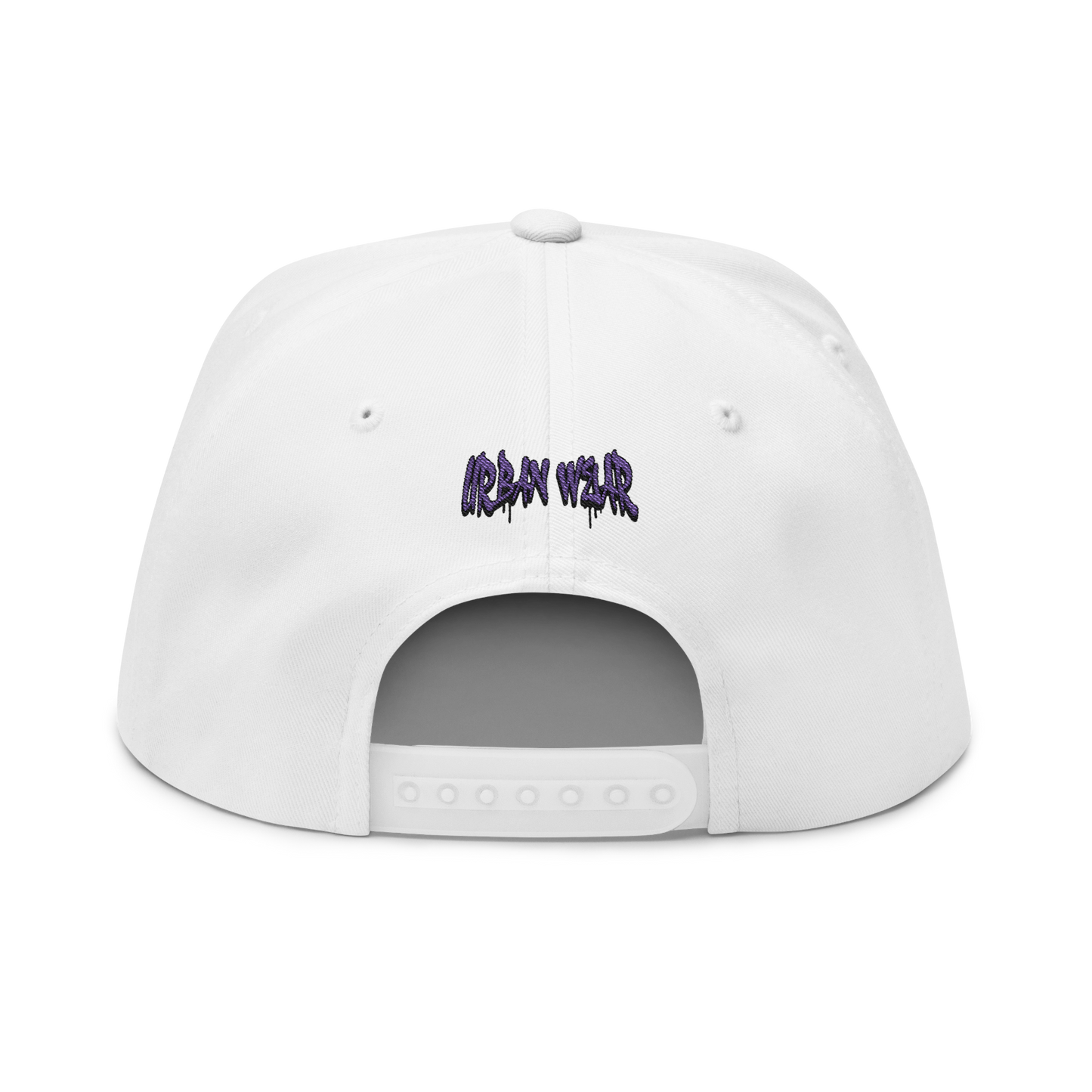 Graffiti Logo Flat Bill Cap — Embroidered Streetwear Snapback