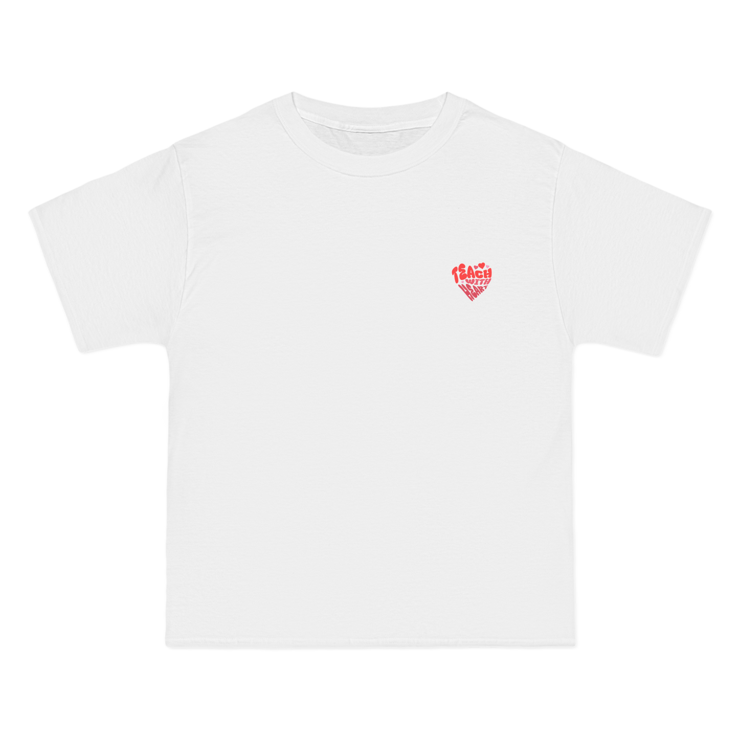 Teach With Heart T-Shirt – Retro Heart Teacher Tee