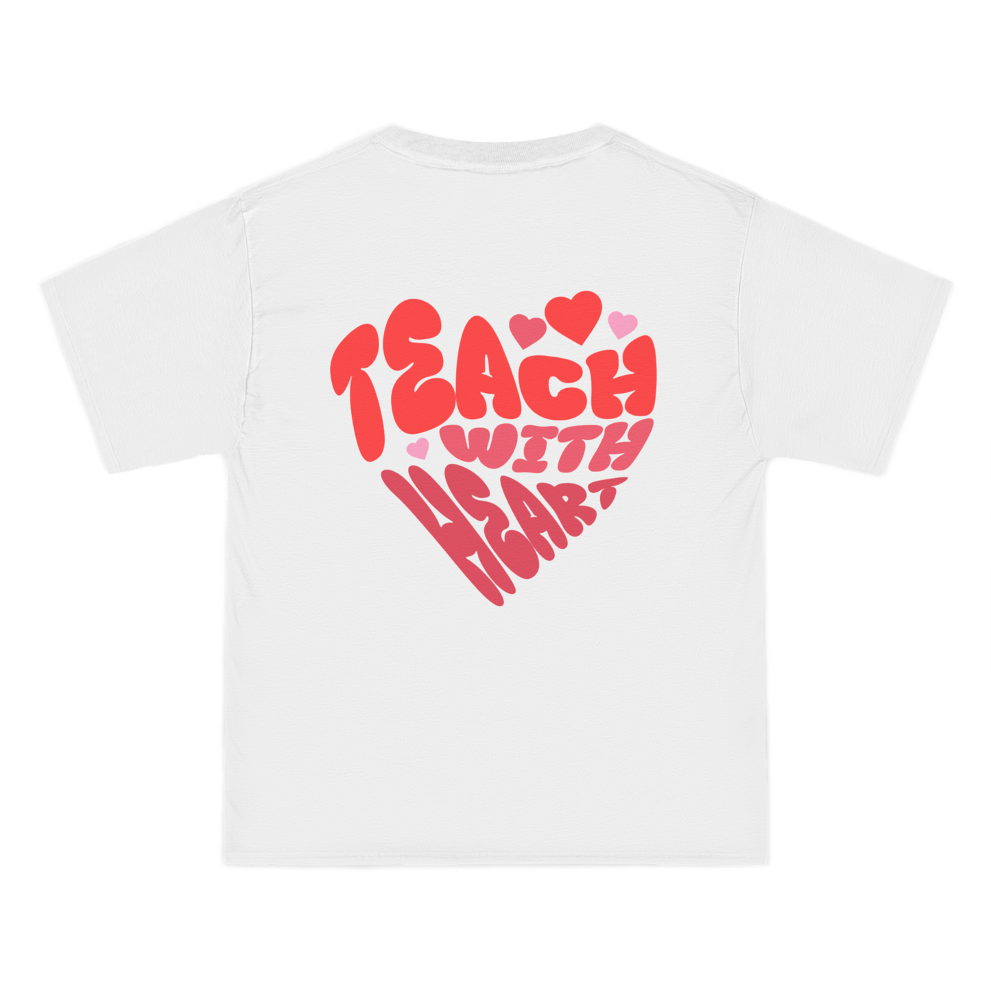 Teach With Heart T-Shirt – Retro Heart Teacher Tee