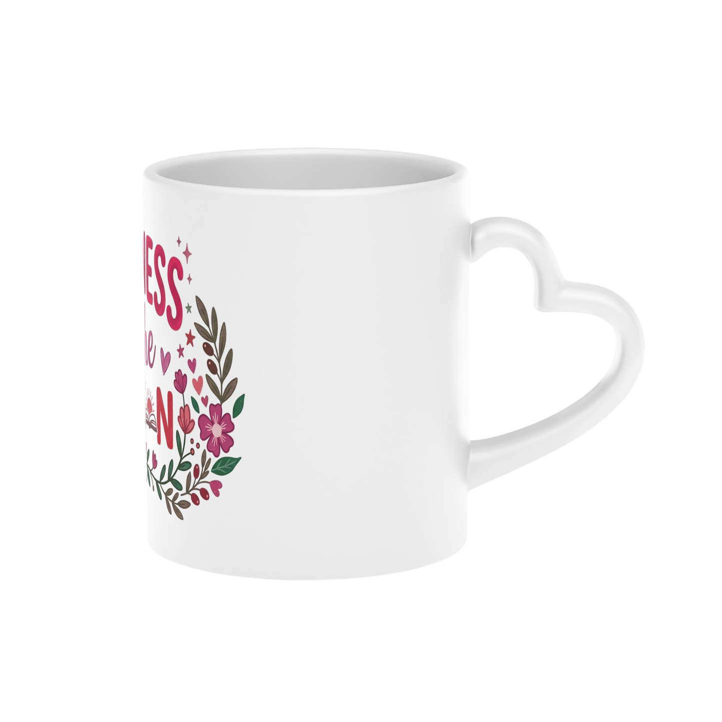 Kindness Is the Lesson Heart Mug — Floral Teacher Appreciation Coffee Cup