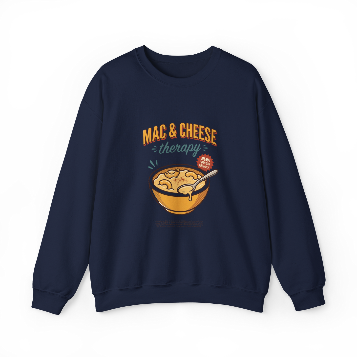 Mac & Cheese Therapy Sweatshirt | Vintage Food Graphics, Retro Diner Style
