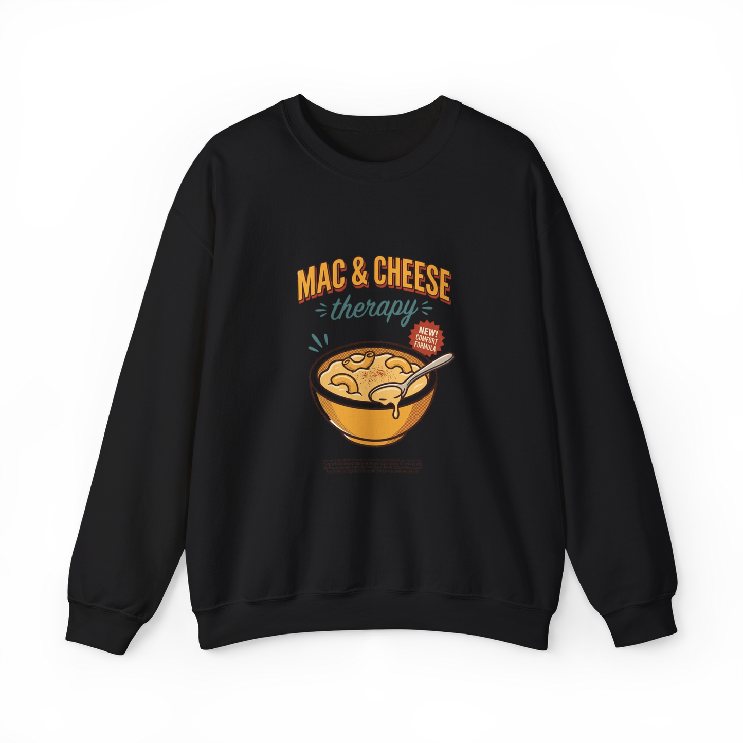 Mac & Cheese Therapy Sweatshirt | Vintage Food Graphics, Retro Diner Style