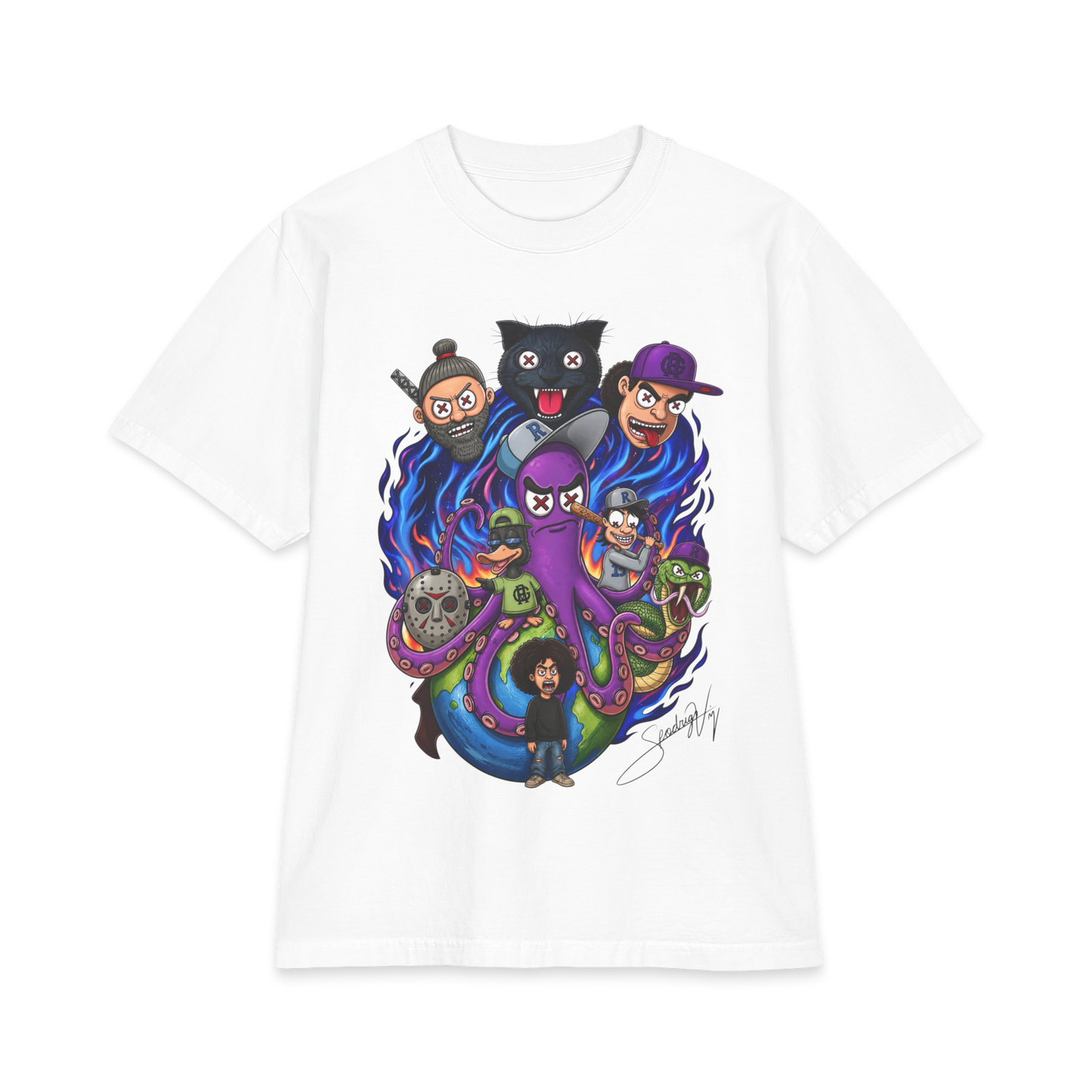 RODGV Octopus Crew Graphic T-Shirt