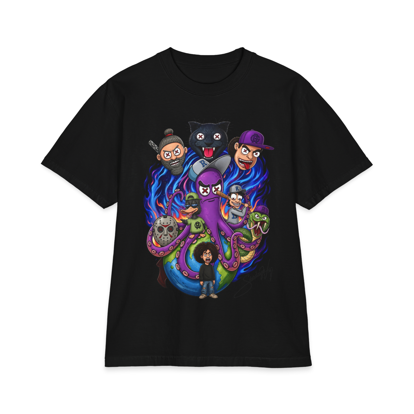RODGV Octopus Crew Graphic T-Shirt