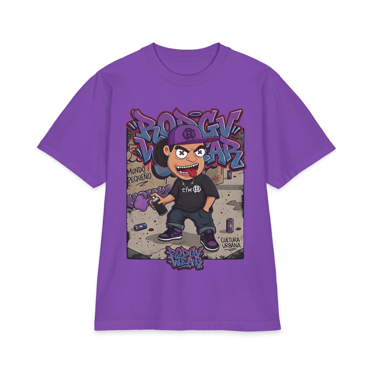 Graffiti Kid Graphic T‑Shirt — RODGV Urban Streetwear Cartoon Design