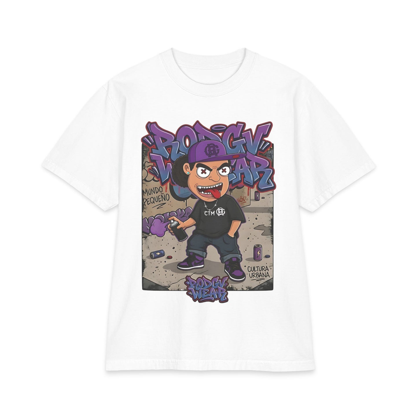 Graffiti Kid Graphic T‑Shirt — RODGV Urban Streetwear Cartoon Design
