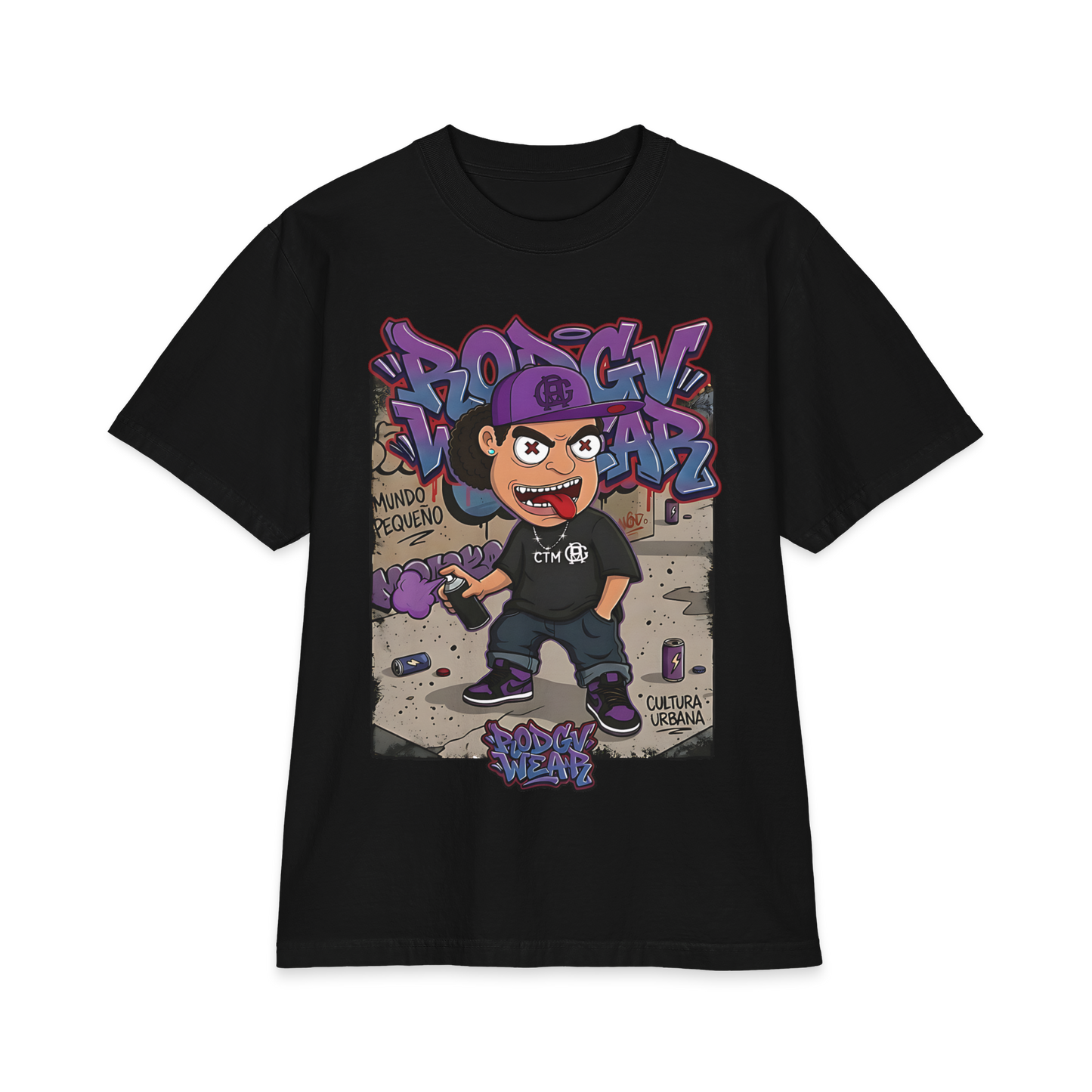 Graffiti Kid Graphic T‑Shirt — RODGV Urban Streetwear Cartoon Design