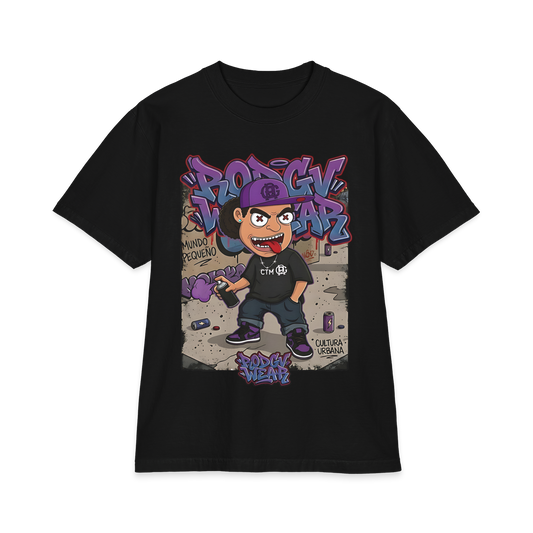 Graffiti Kid Graphic T‑Shirt — RODGV Urban Streetwear Cartoon Design