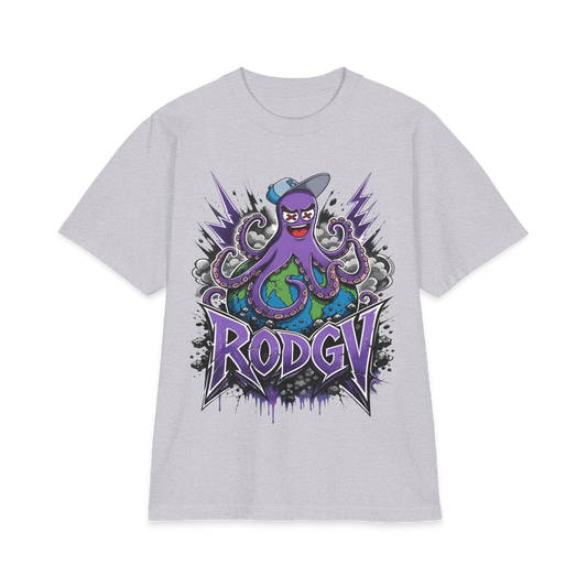 Octopus Mascot Graphic Tee — 'RODGV' Gamer Streetwear T-Shirt