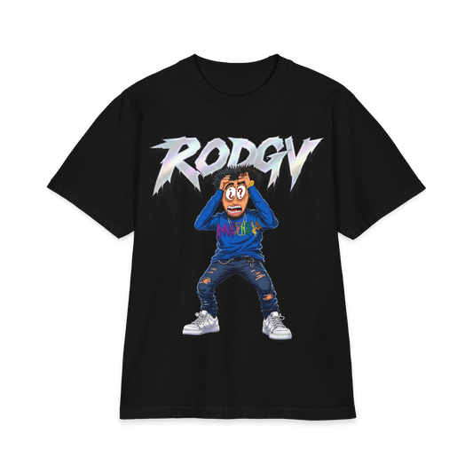 RODGV Madness Cartoon Graphic T‑Shirt — Streetwear Tee with Bold Logo