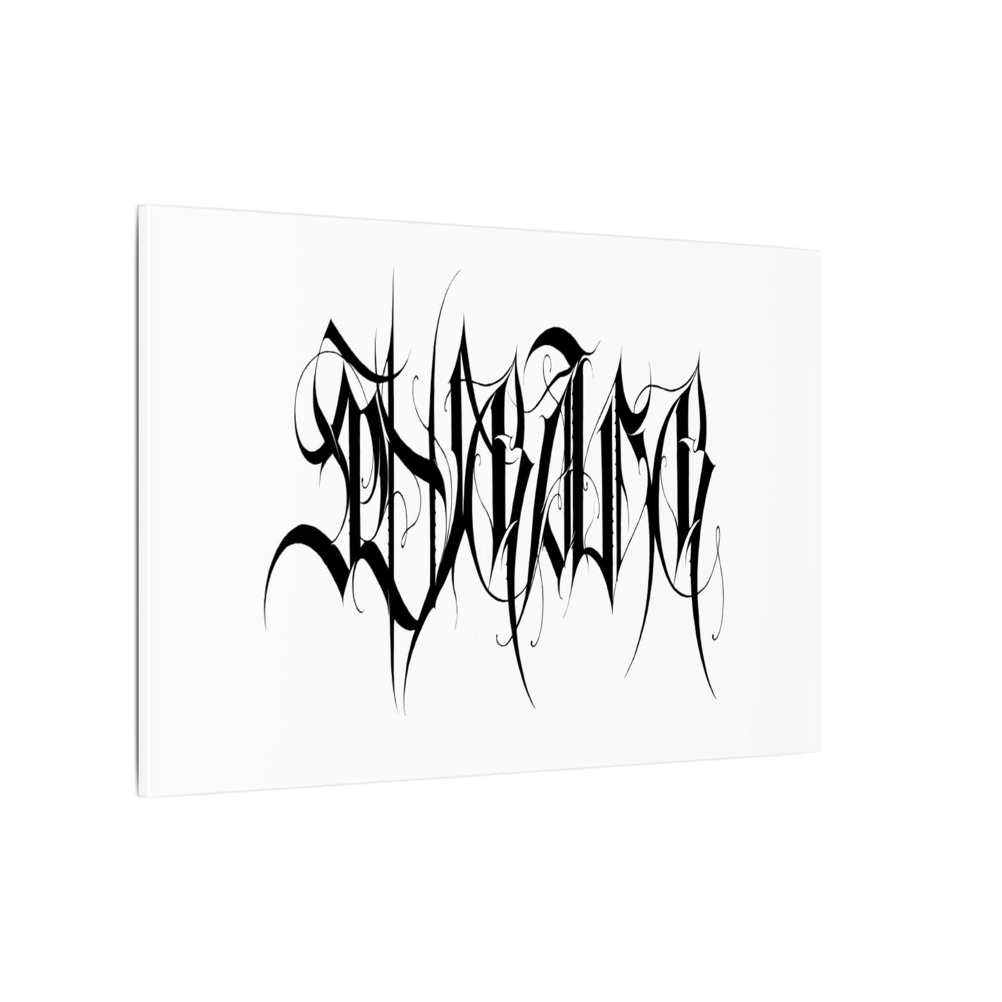 Canvas Wall Art — 'Believe' Black Ornamental Calligraphy