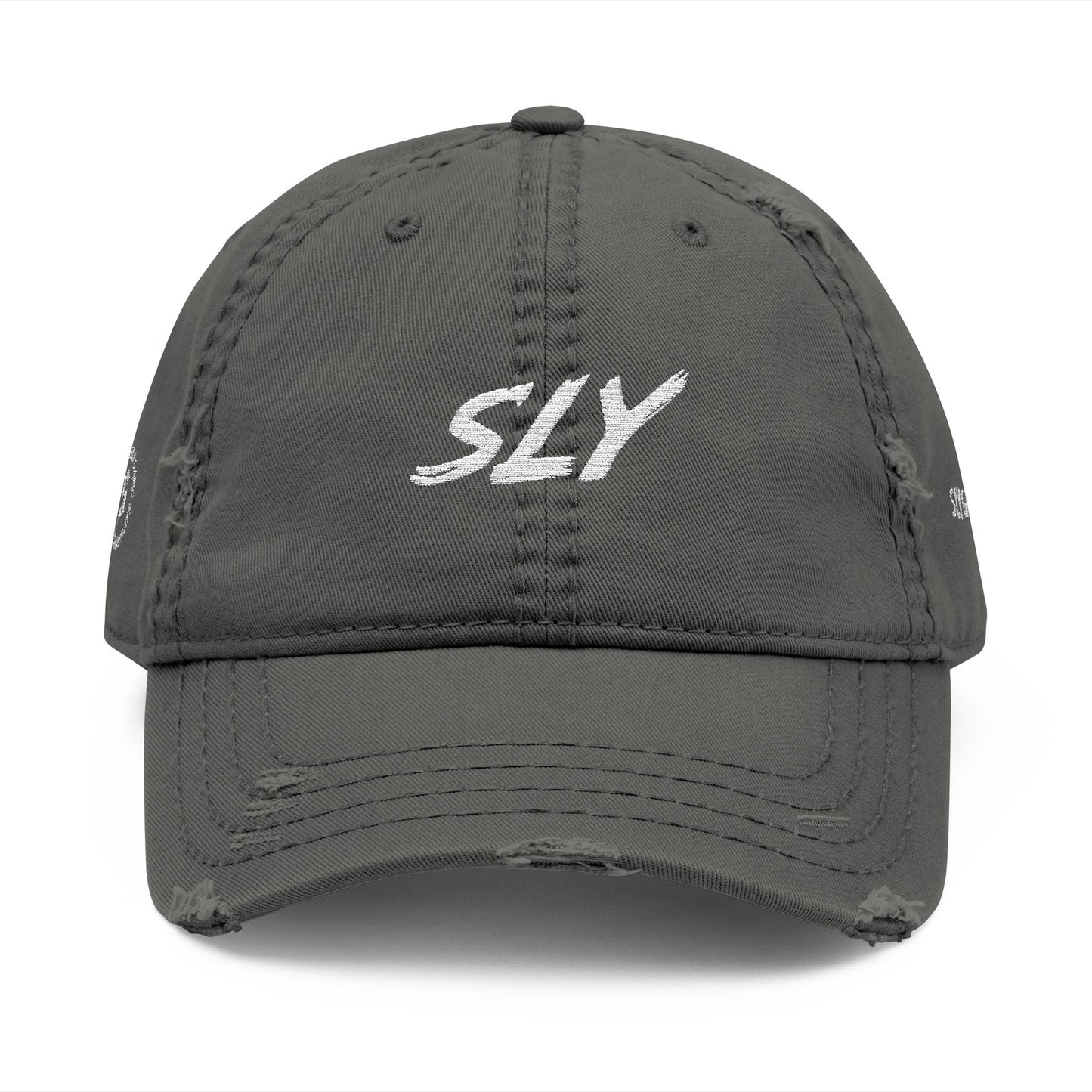 Sly Embroidered Distressed Dad Hat — Barcelona Vintage Baseball Cap