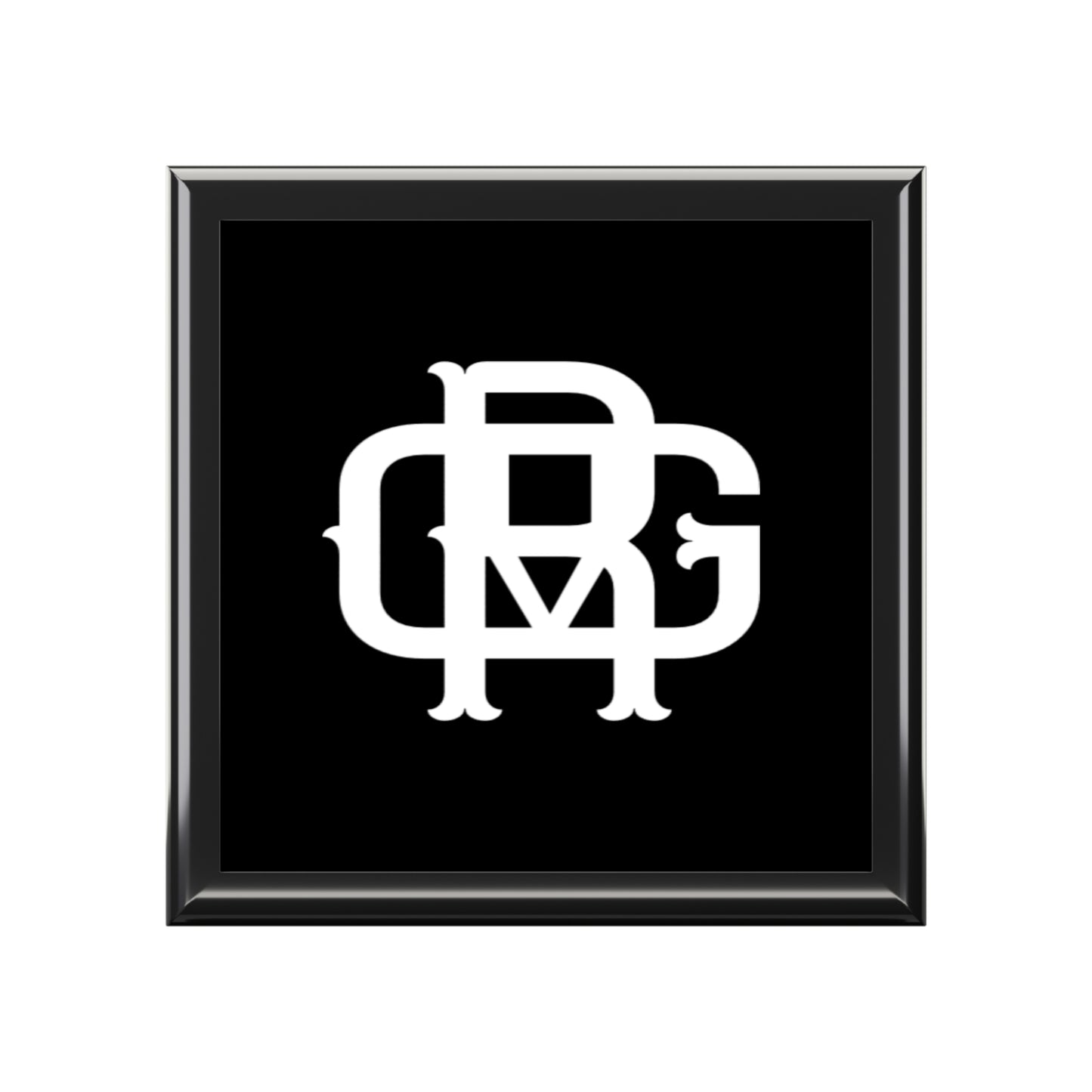 Elegant Custom Jewelry Box with Monogram Design