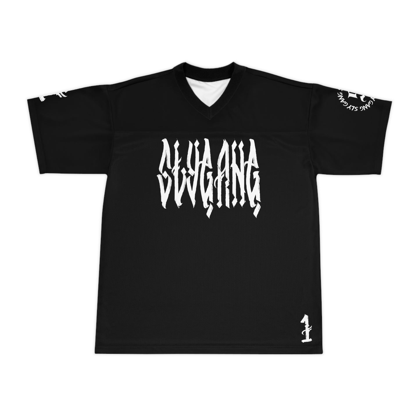 Black 'SLY GANG' Streetwear Football Jersey
