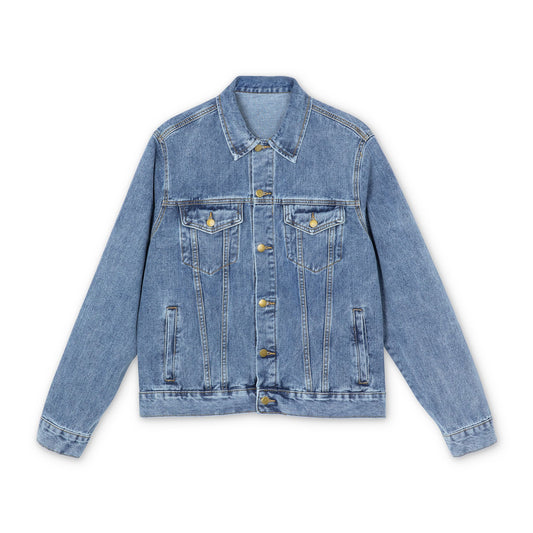 Men's  Denim Jacket with White RODGV Back Graphic — RODGV