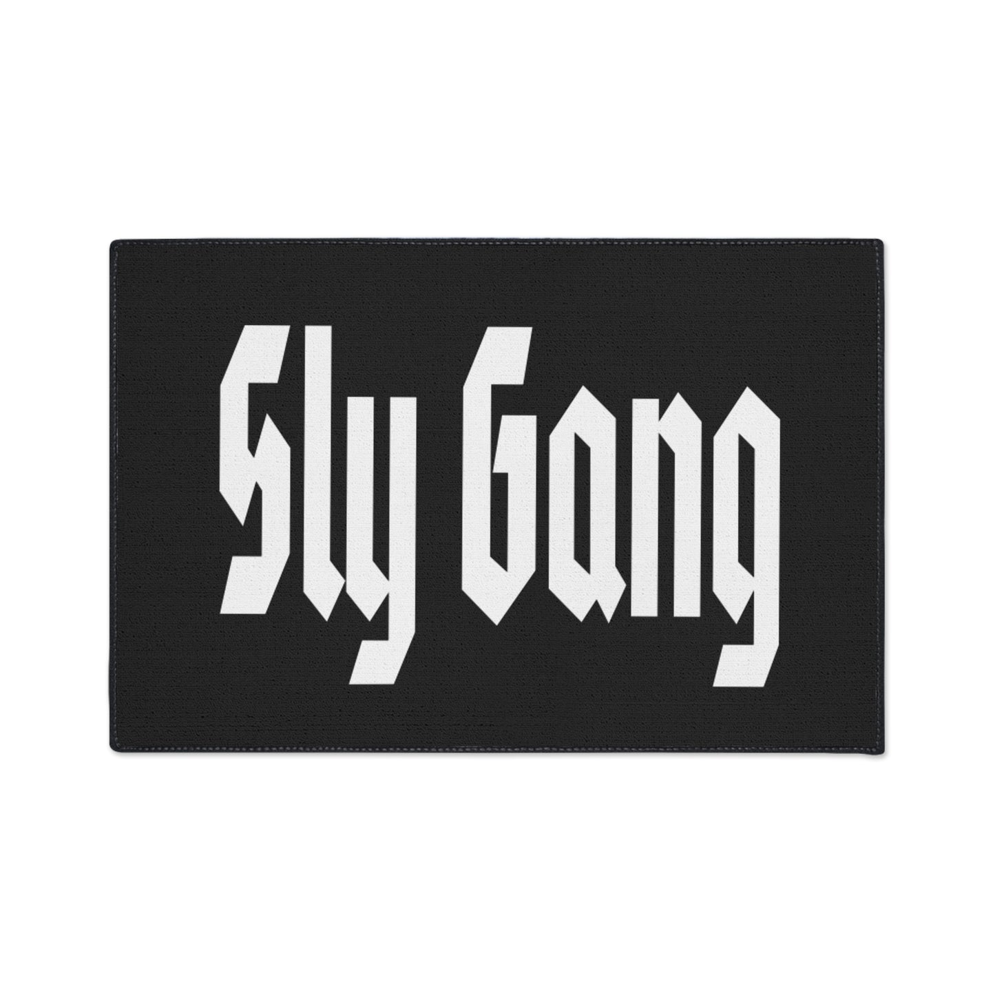 Sly Gang Heavy-Duty Floor Mat — Black Entry/Doormat with Gothic Logo